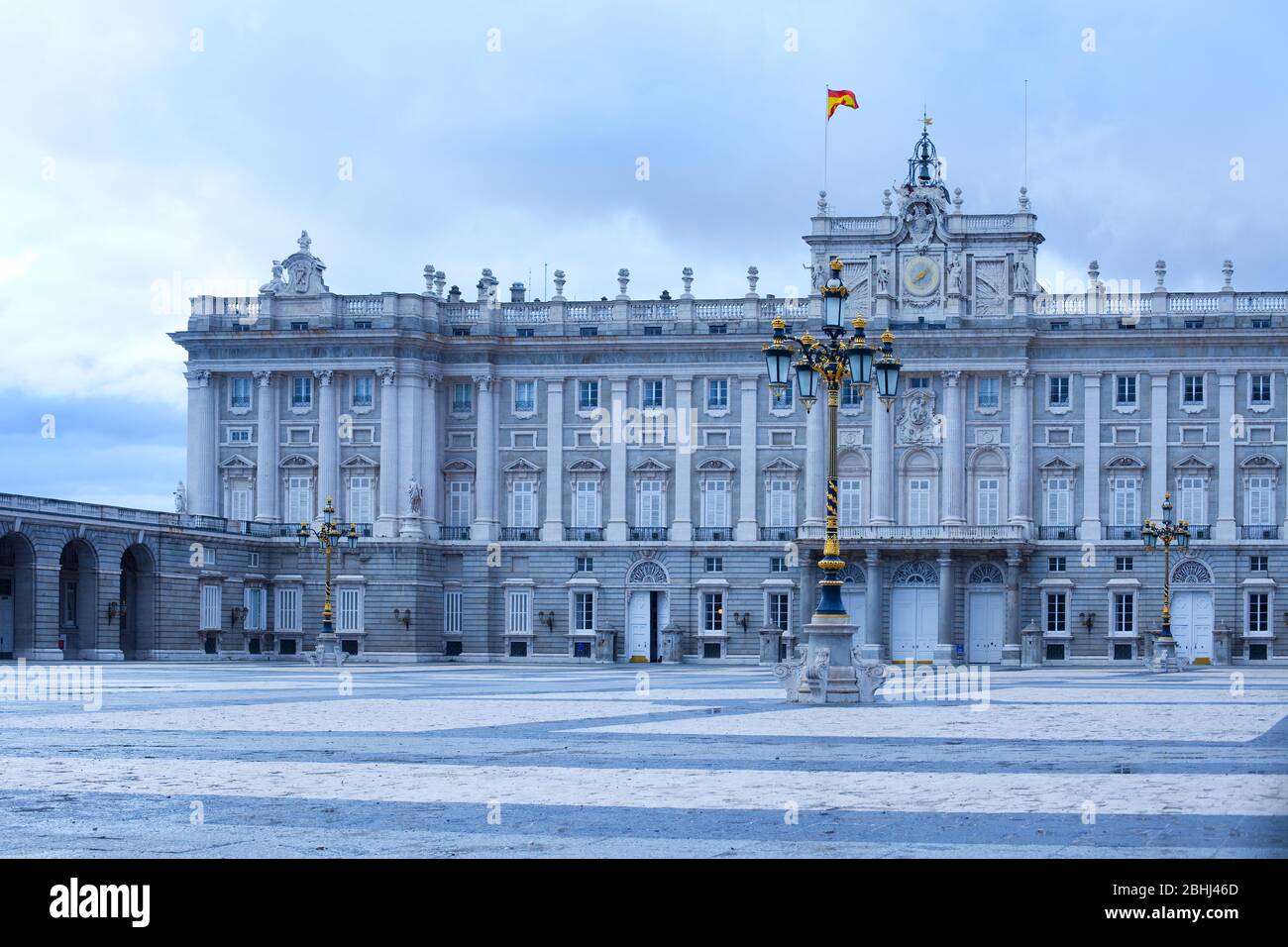 Palacio Real (Royal Palace) at Plaza de Oriente, in Madrid, Spain Stock ...