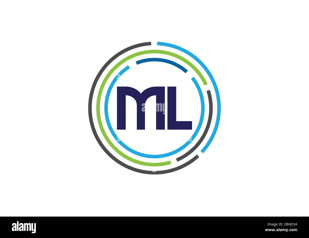 Initial Monogram Letter M L Logo Design Vector Template Ml Letter Logo Design Stock Vector Image Art Alamy