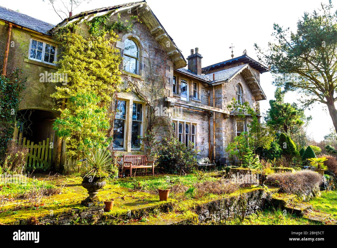 Villa at Linn Botanic Gardens & Nursery, Scotland, UK Stock Photo