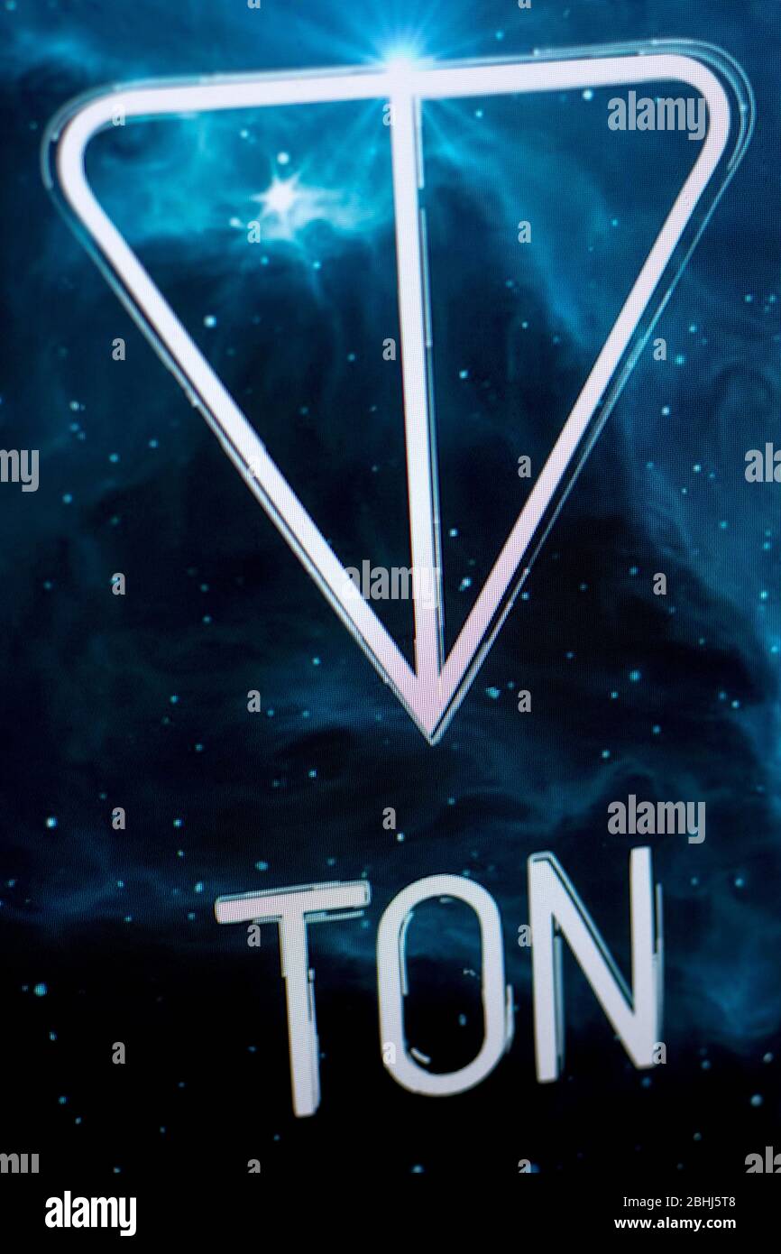 Ryazan, Russia - April 30, 2018: Logo of Telegram Open Network - TON  cryptocurrency on the display of PC Stock Photo - Alamy