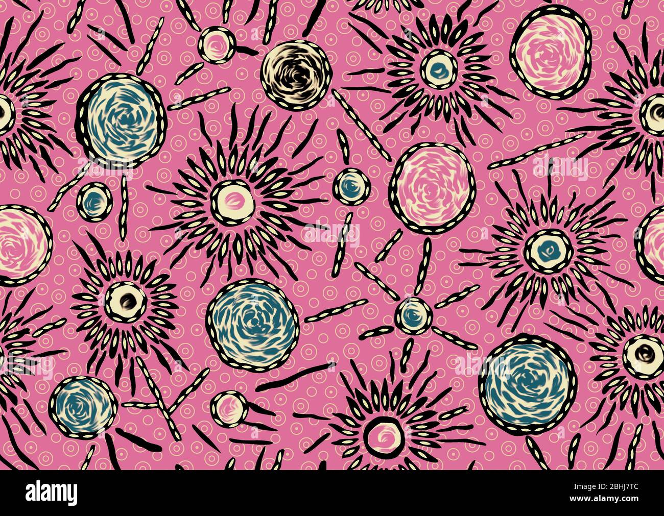 seamless pink background with abstract decorative design Stock Photo ...