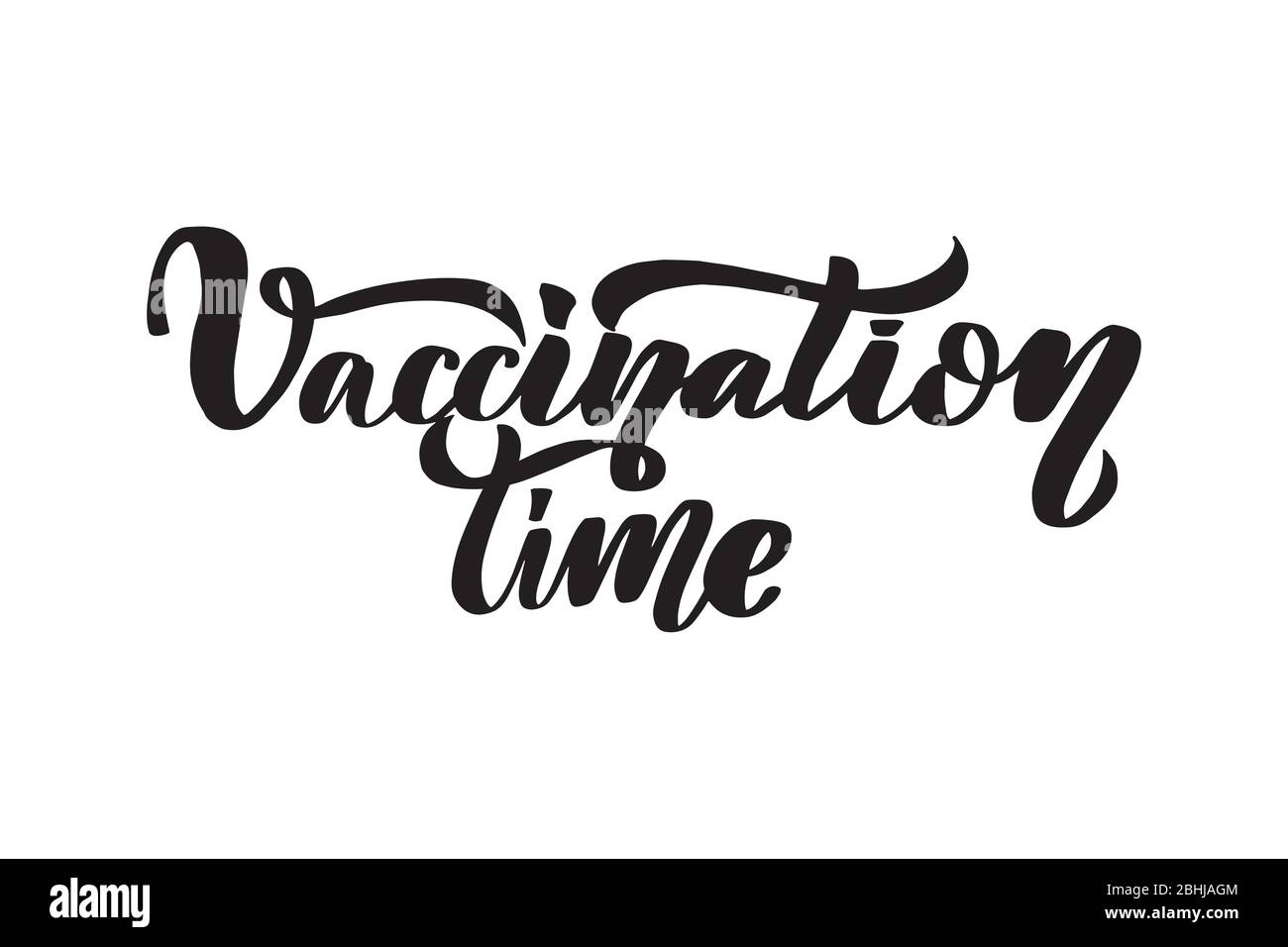Vector calligraphy illustration isolated on white background. Stock Vector