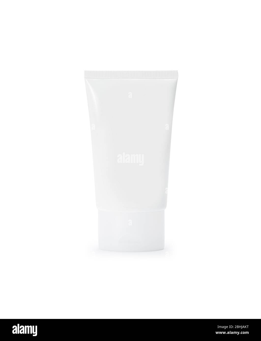 White plastic cream tube or gel product mockup template isolated on ...