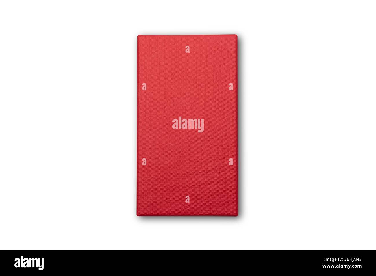 Red box product packaging top view isolated on white background with clipping path Stock Photo ...