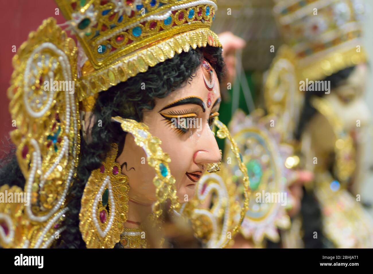 Idol of Hindu Goddess Durga during Durga Puja festival in India Stock Photo  - Alamy