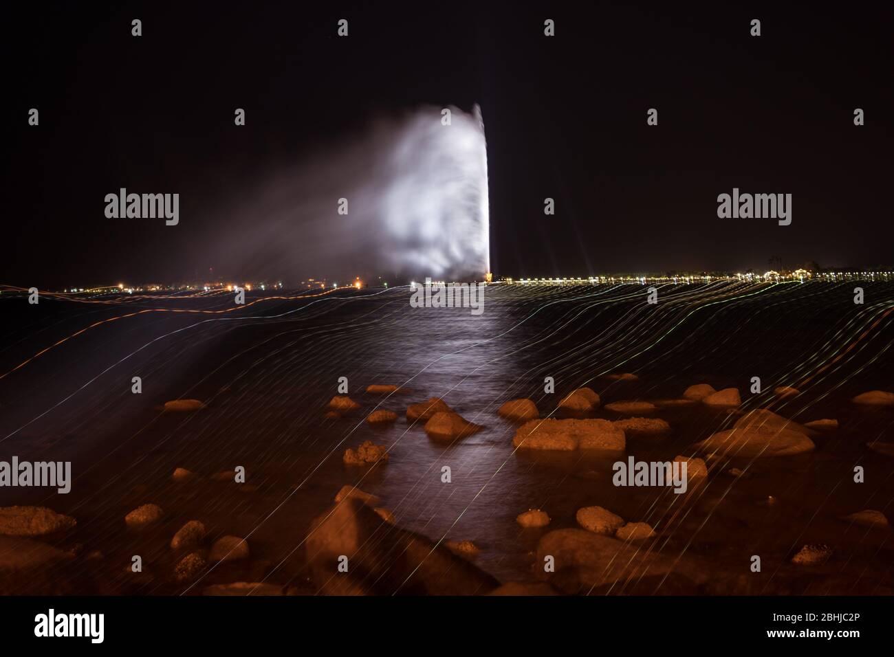 King Fahd's Fountain, Jeddah Fountain, tallest fountain of the world, Saudi Arabia Stock Photo