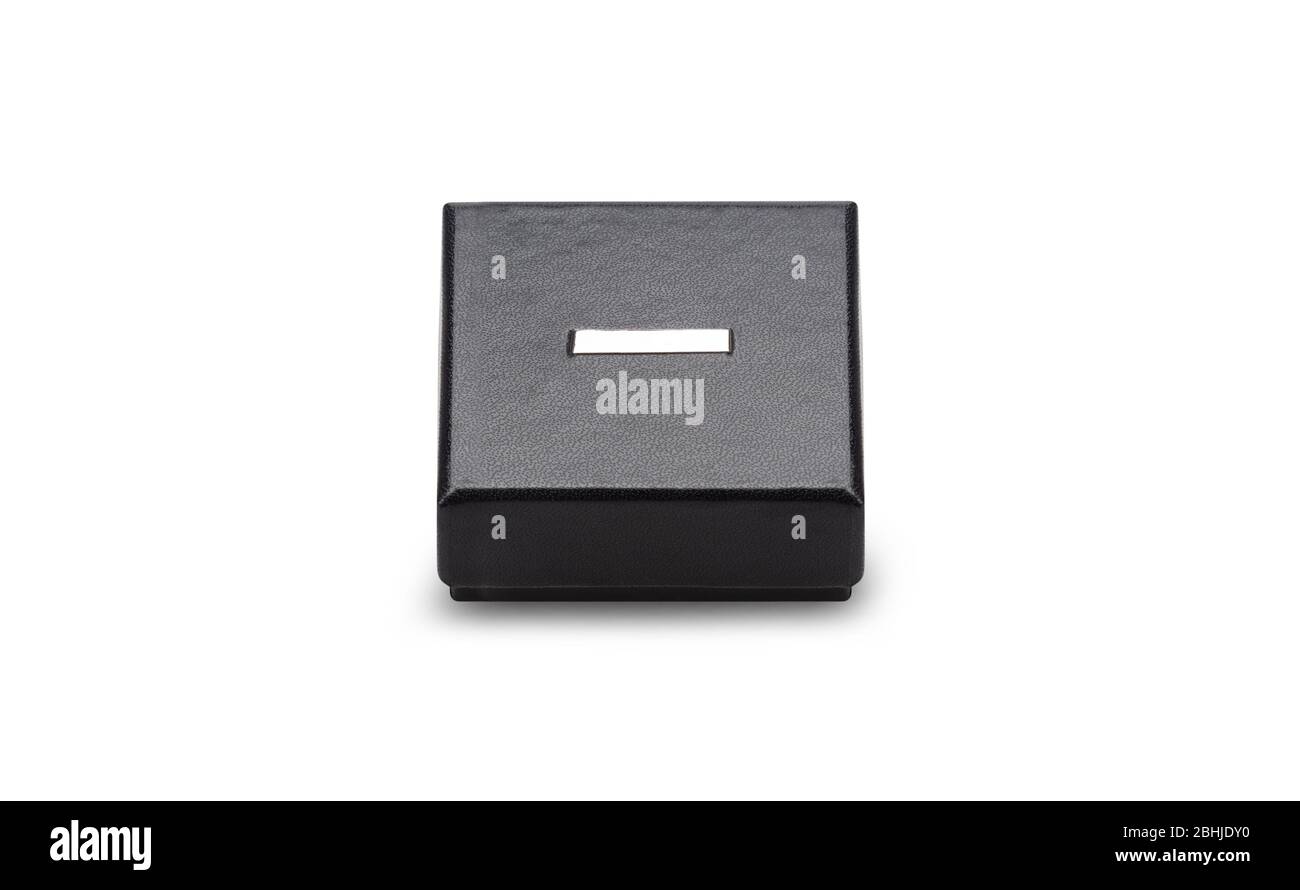 Black gilf box isolated on white background with clipping path. Stock Photo