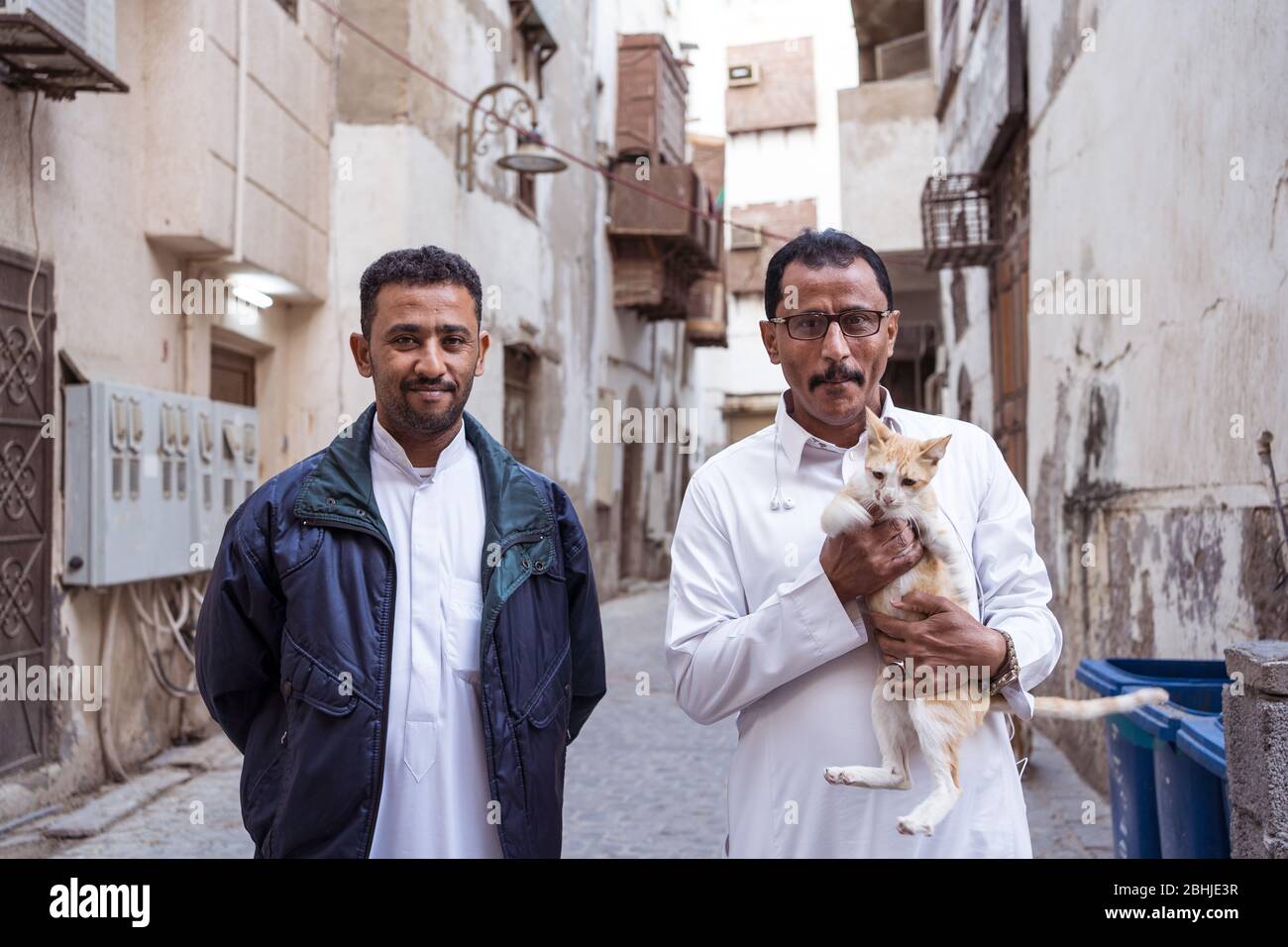 Jeddah / Saudi Arabia January 16, 2020 Portrait of two Saudi men