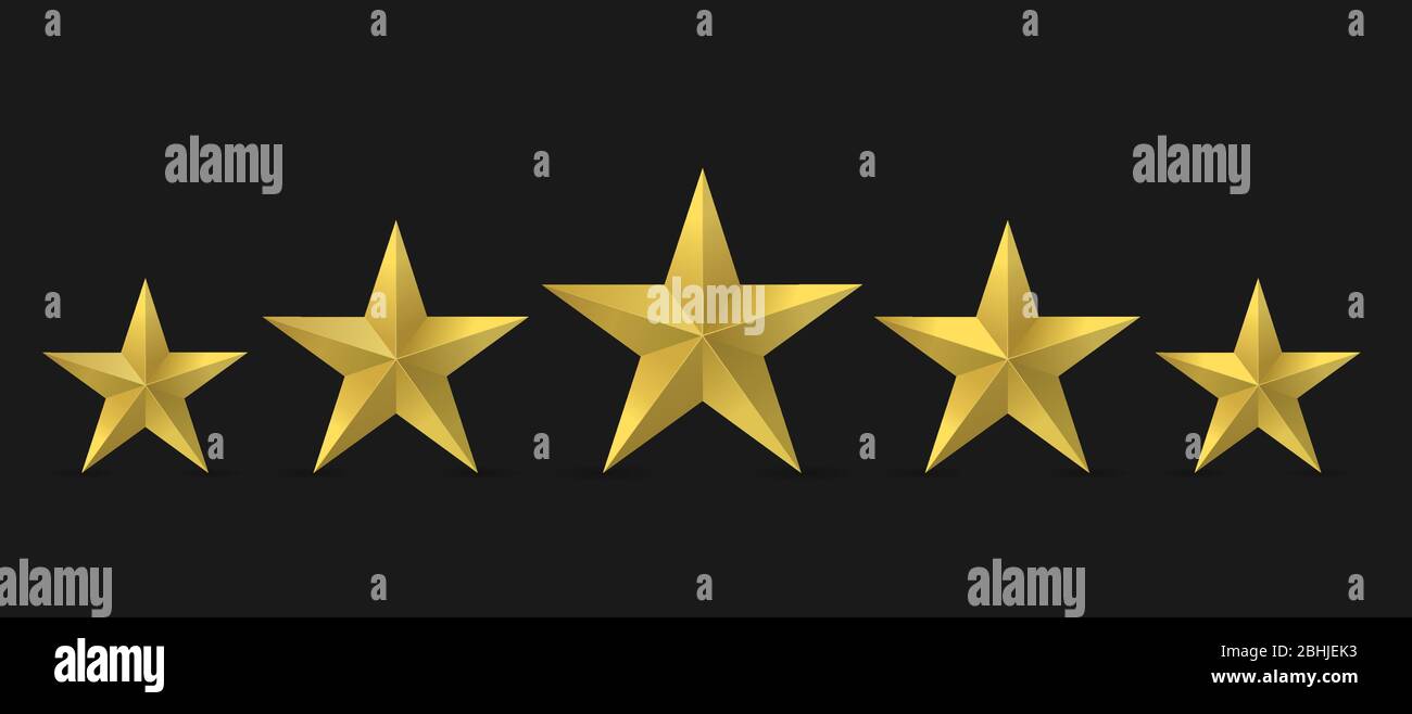 Five golden stars Stock Vector Image & Art - Alamy