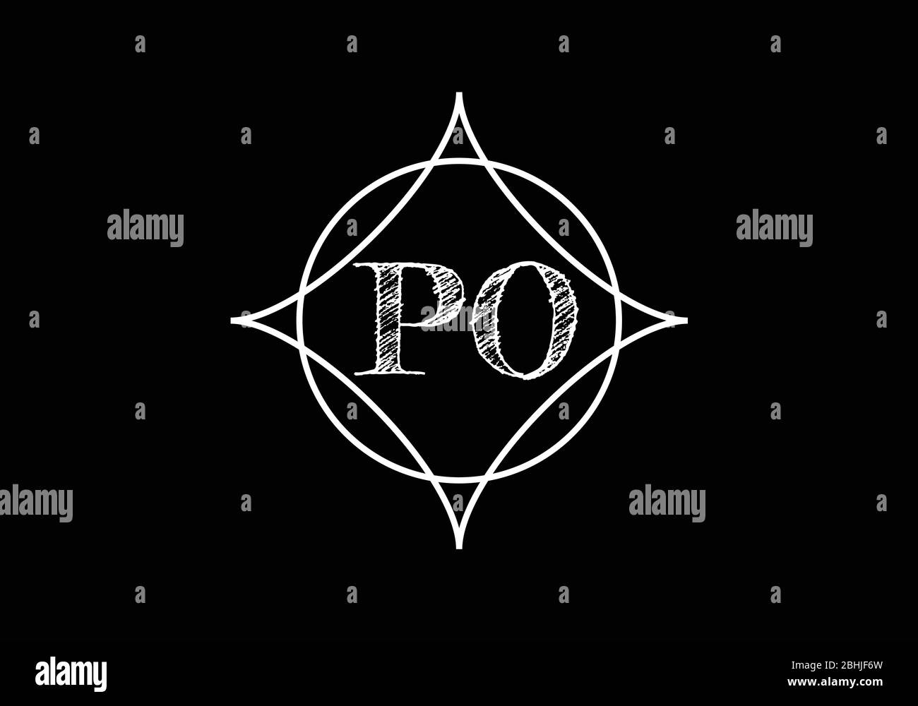 Initial Monogram Letter P O Logo Design Vector Template. PO Letter Logo ...
