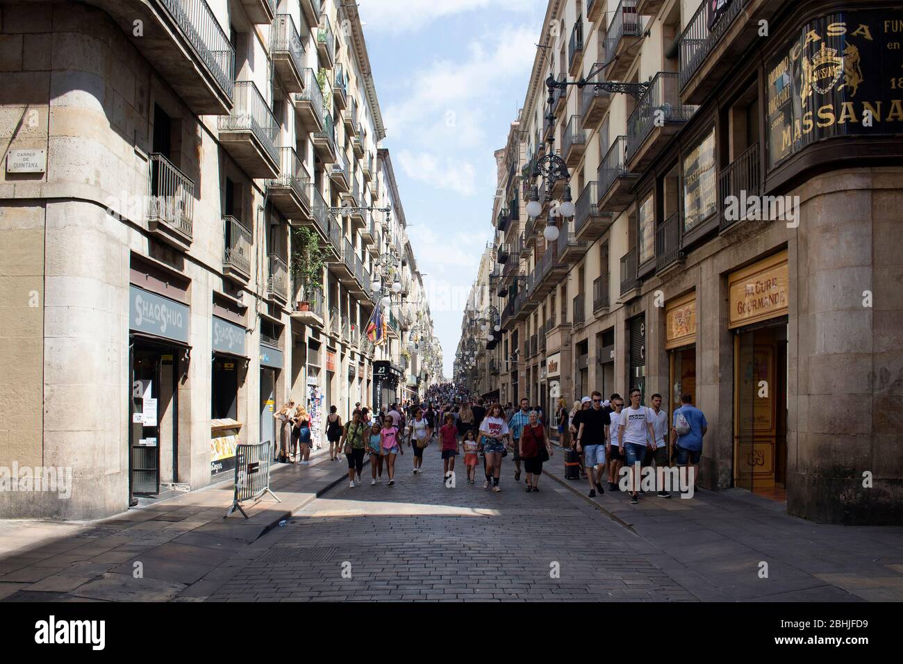 Passeig De Gracia Shopping Street Editorial Stock Photo - Image of shopping,  shop: 105044793