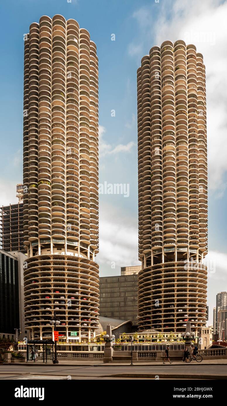 "Corn cob" buildings in Chicago, Illinois Stock Photo Alamy