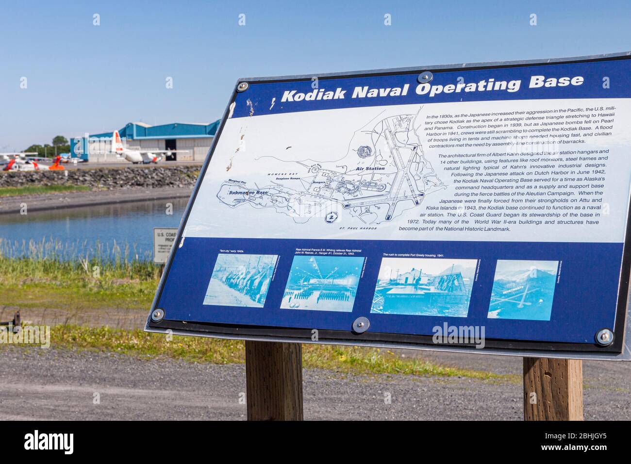Kodiak Naval Operating Base, Kodiak island, Alaska, U.S.A Stock Photo