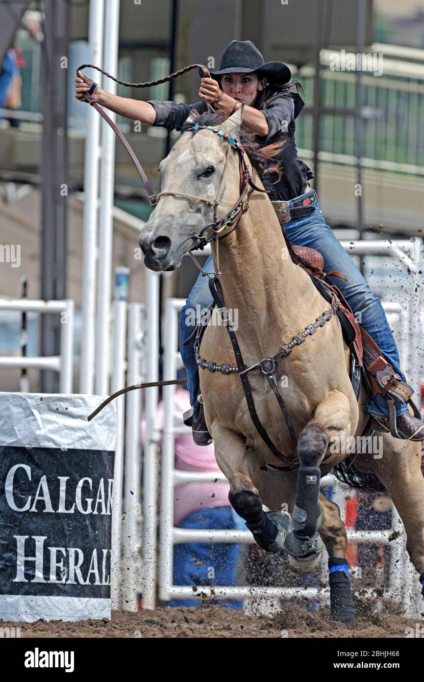 Barret Racing at the Calgary Stampede Rodeo Stock Photo