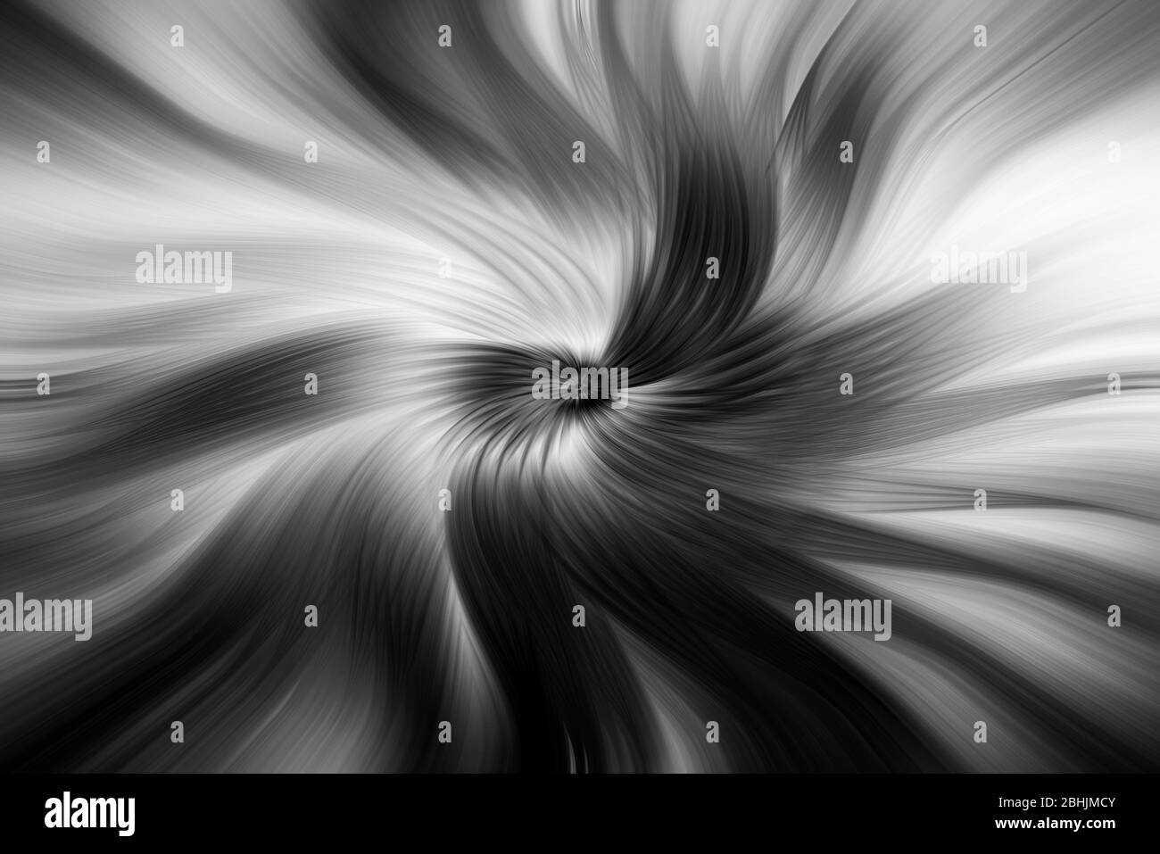 black white swirl effect, digital effect Stock Photo