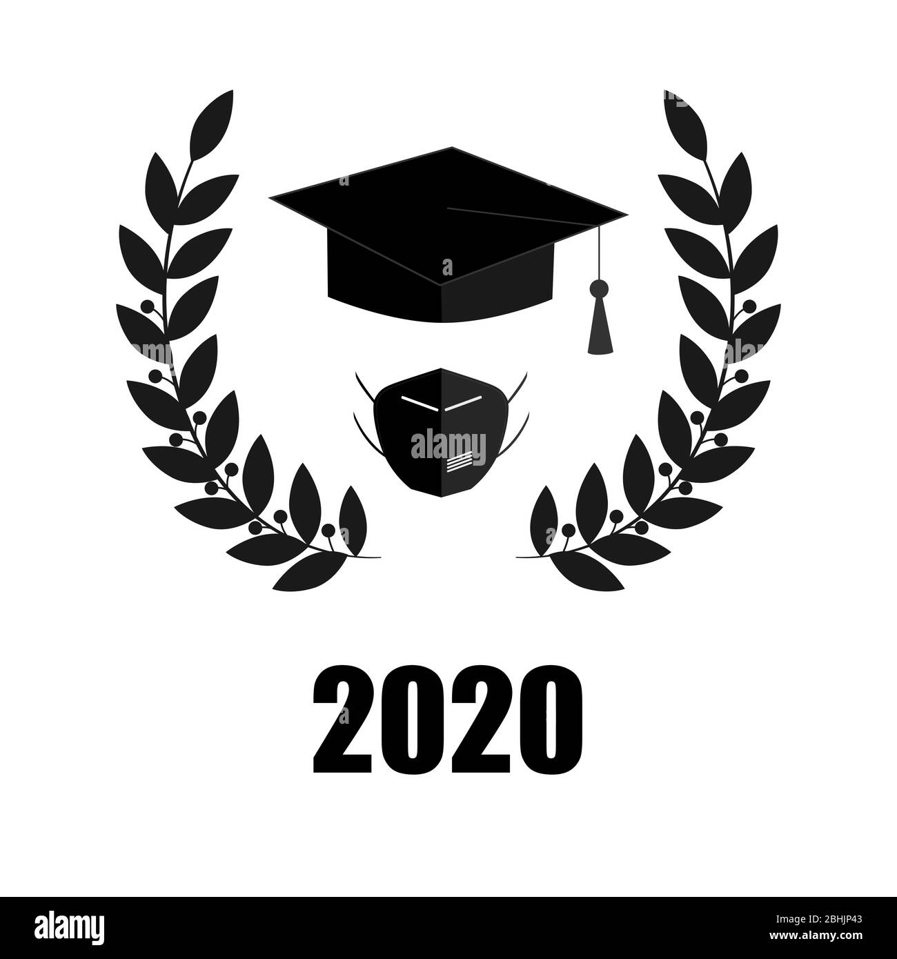 Graduation Card Script and Laurels Class of 2020 Graduation Card 