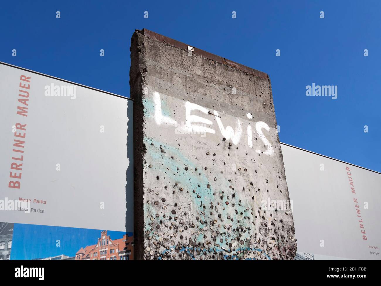 Remains of the Berlin Wall at Potsdamer Platz in Berlin Stock Photo