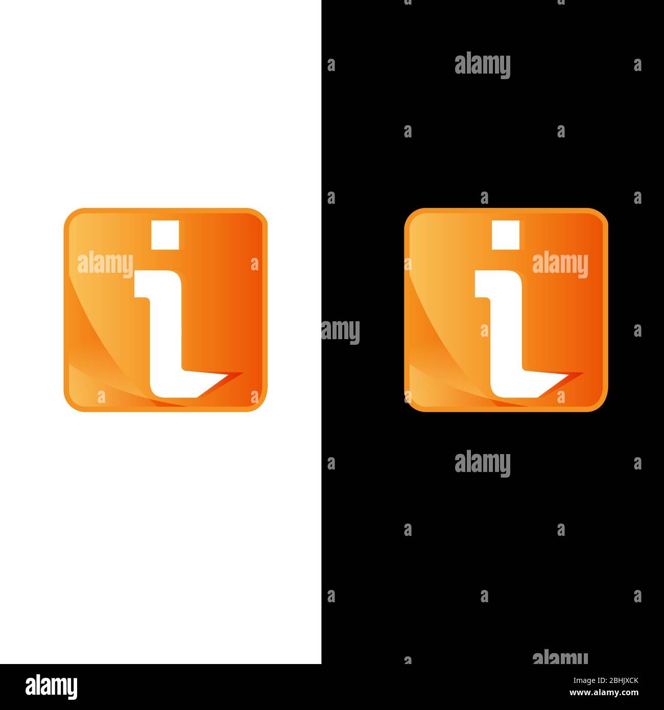 Unique letter i symbol vector template on the white background ...