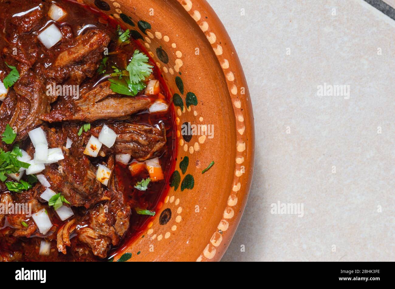 Traditional beef birria stew, Mexican breakfast food Stock Photo Alamy