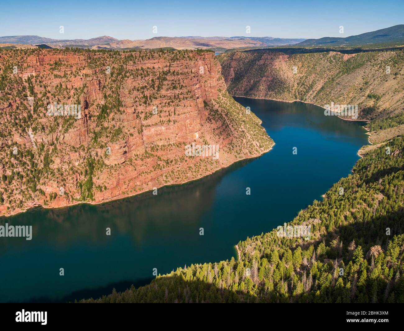 Green River channel of Flaming Gorge Reservoir, Red Canyon Visitor Center, Flaming Gorge National Recreation Area, Utah. Stock Photo