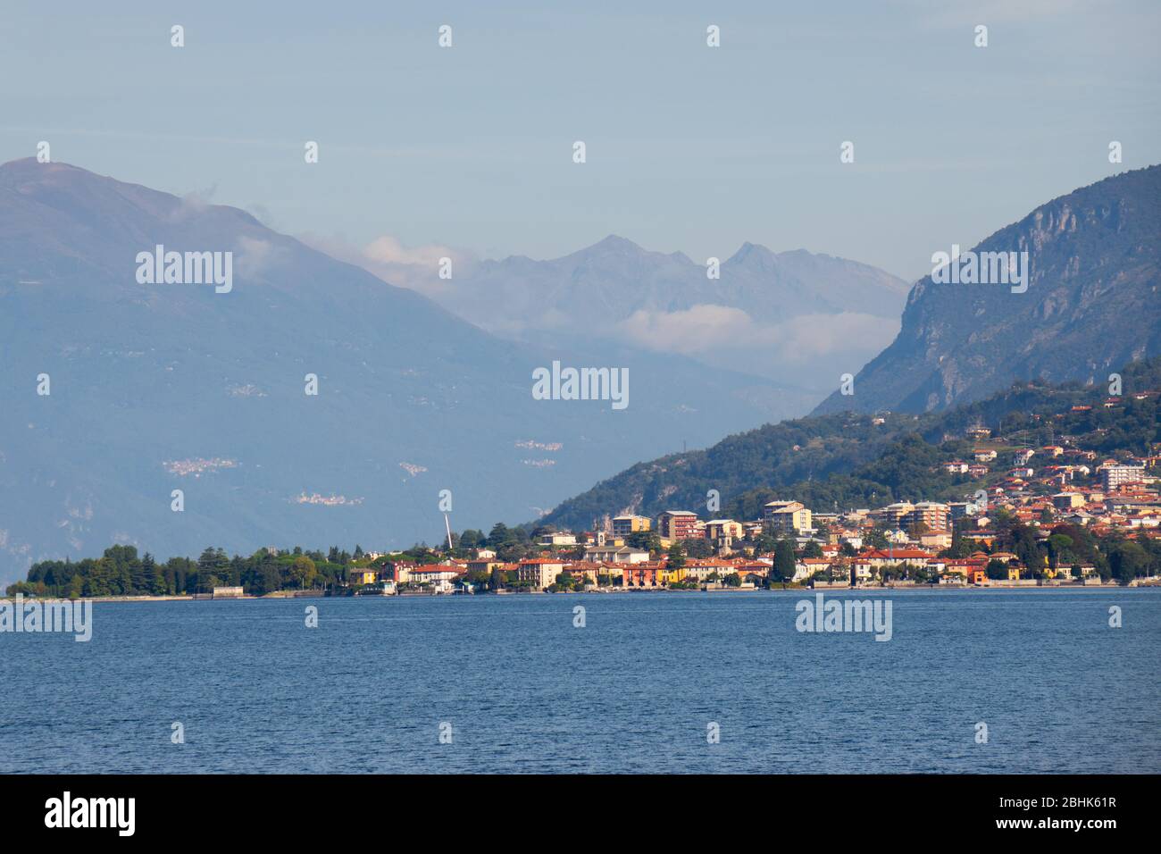 Northery Italy - settlement at the shores of lake Como Stock Photo