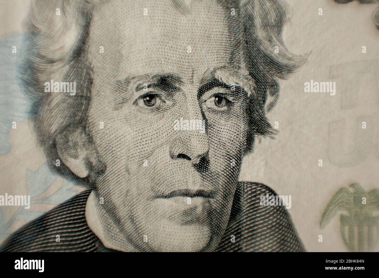 Andrew Jackson as depicted on the US 20 Dollar Bill Stock Photo Alamy