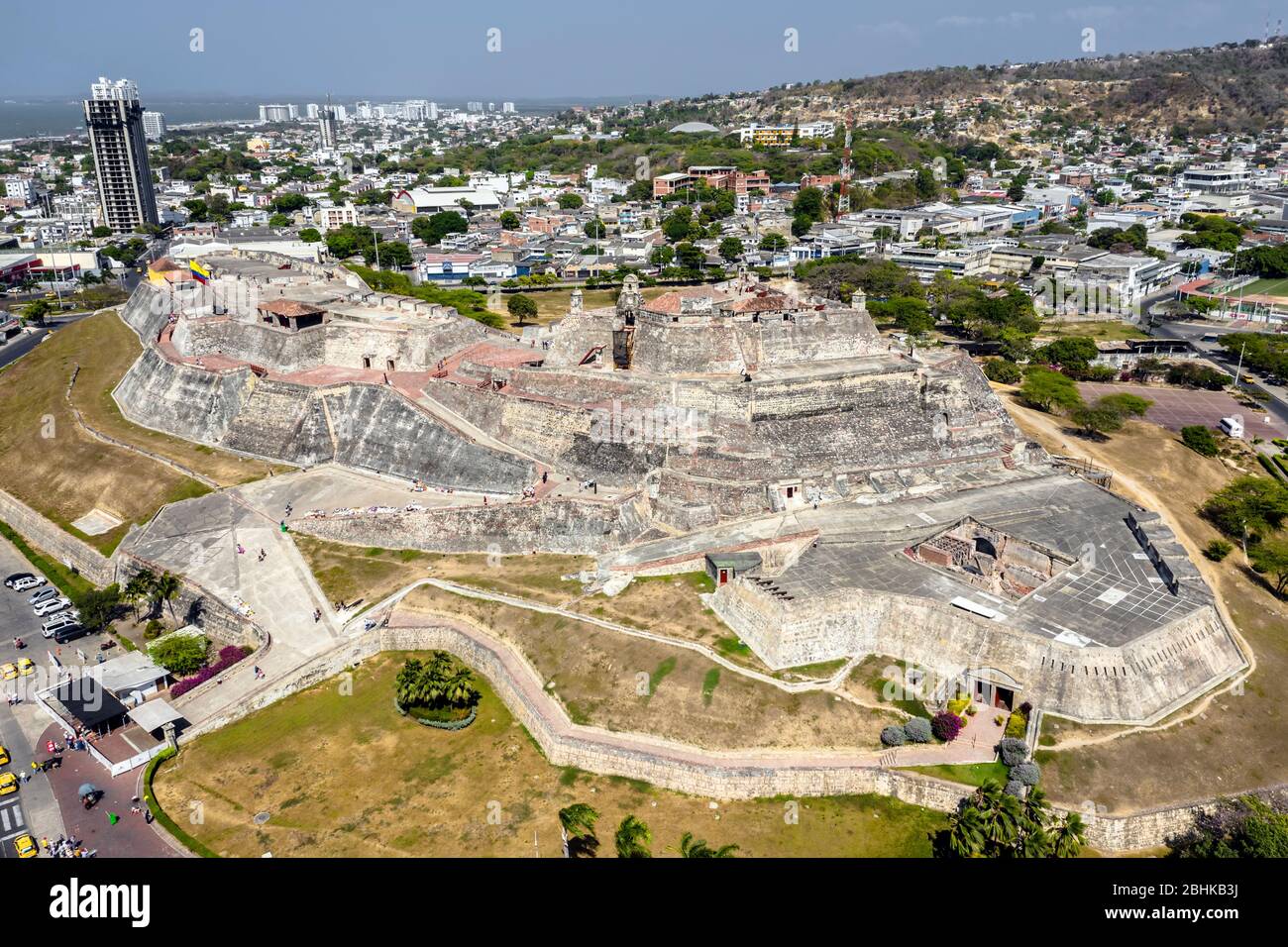 Aerial view of the San Felipe de Barajas Castle, Cartagena Colombia Stock  Photo - Alamy, image size:1300x956