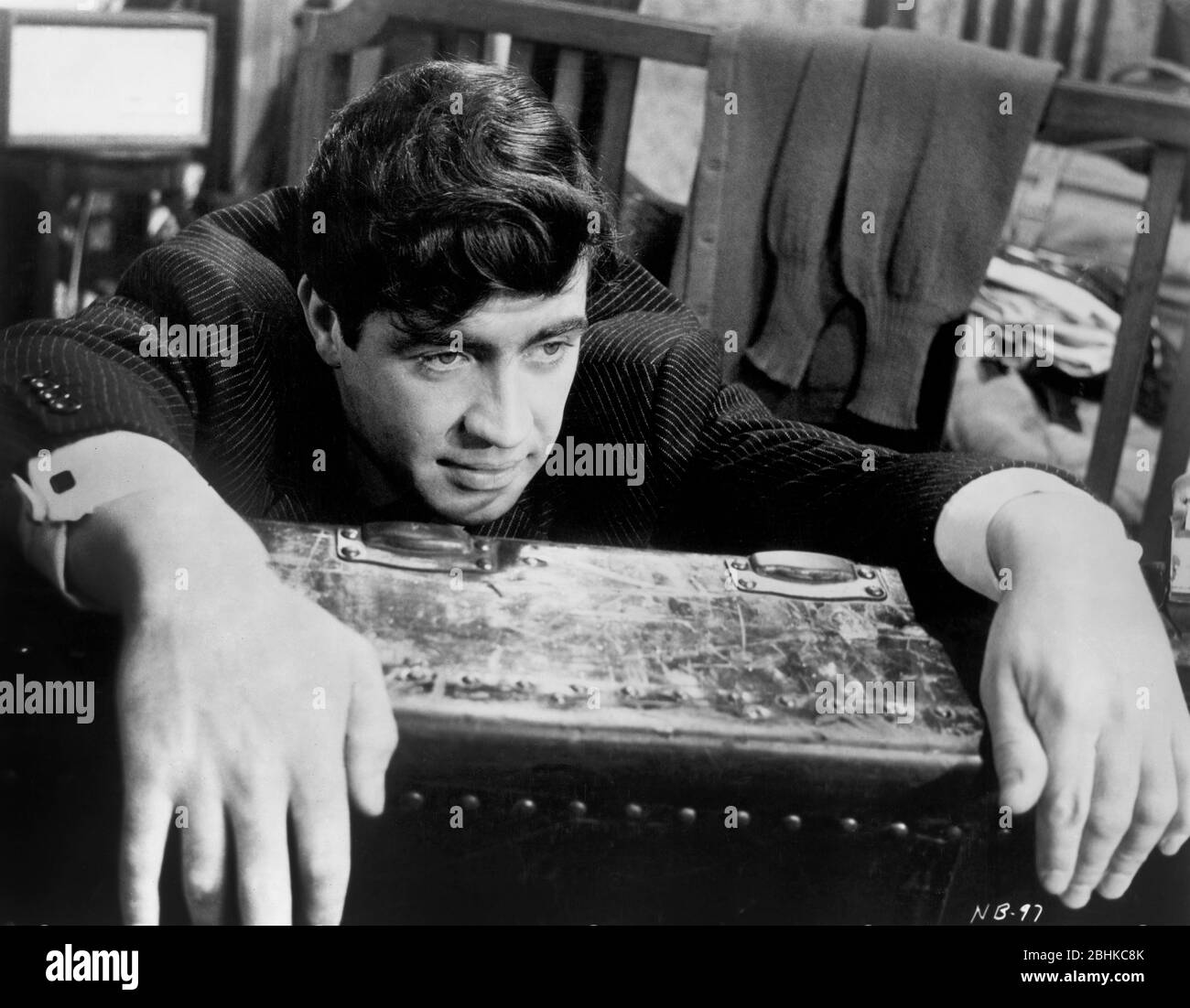 Alan Bates, on-set of the British Film, 'Nothing but the Best',  Anglo-Amalgamated Film Distributors Ltd., 1964 Stock Photo