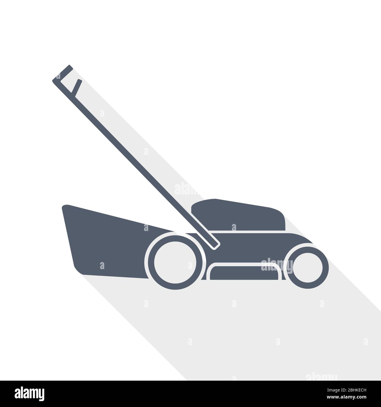 Lawn mower flat design vector illustration Stock Vector