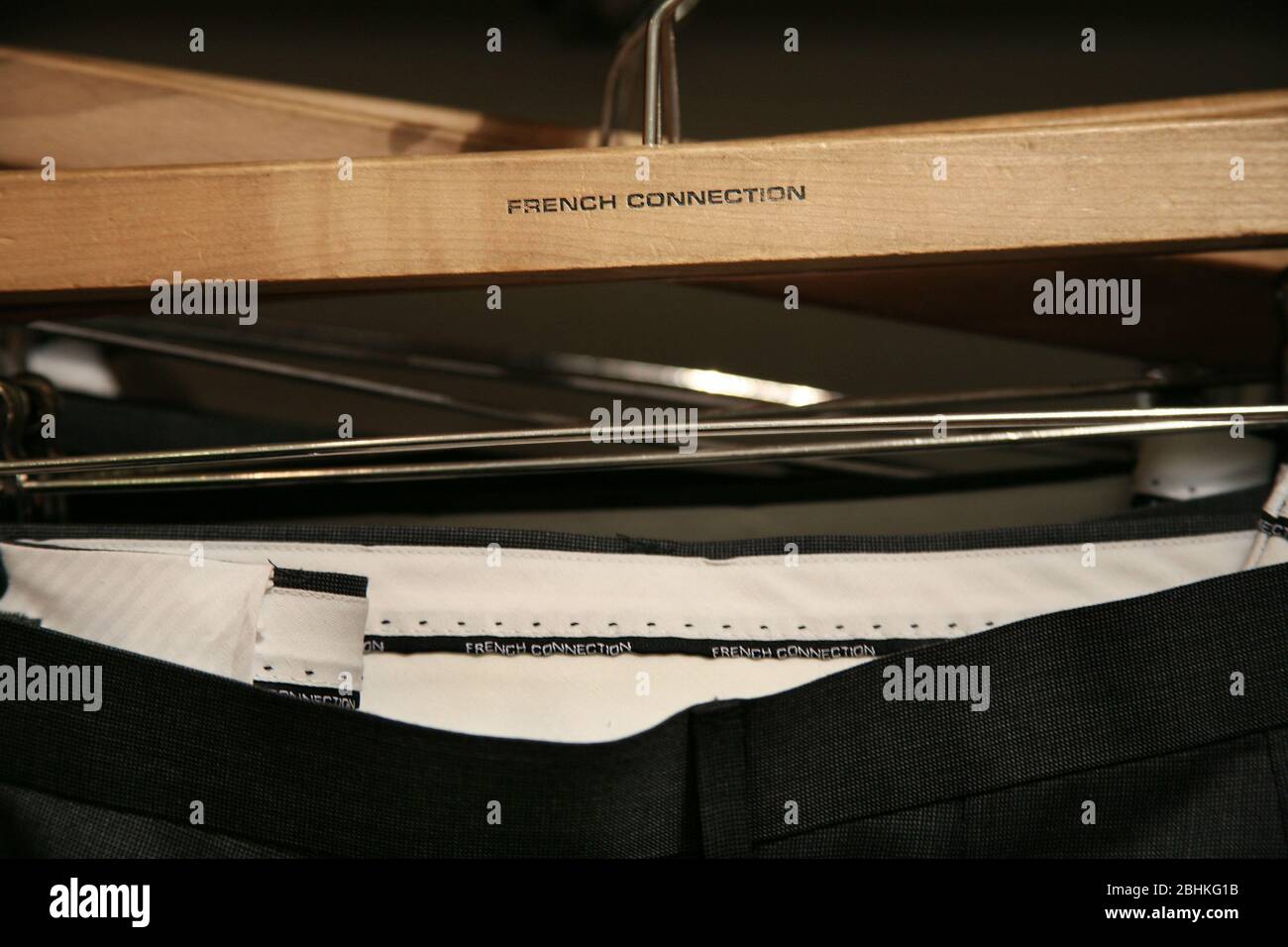 French Connection, shelves of clothing Stock Photo Alamy