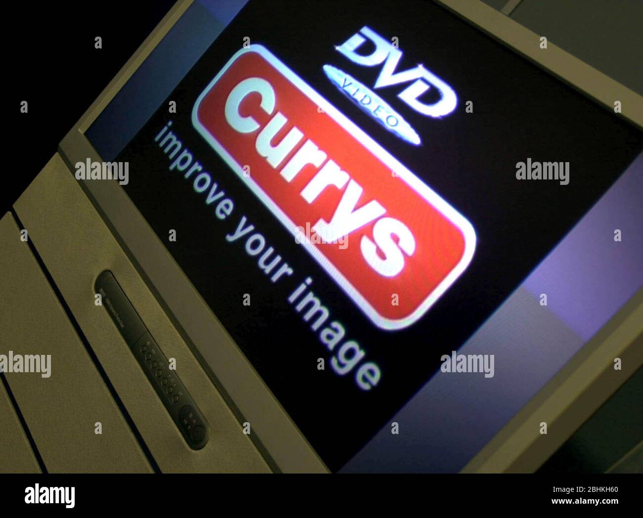 Picture shows a television set in a Currys store displaying the Currys
