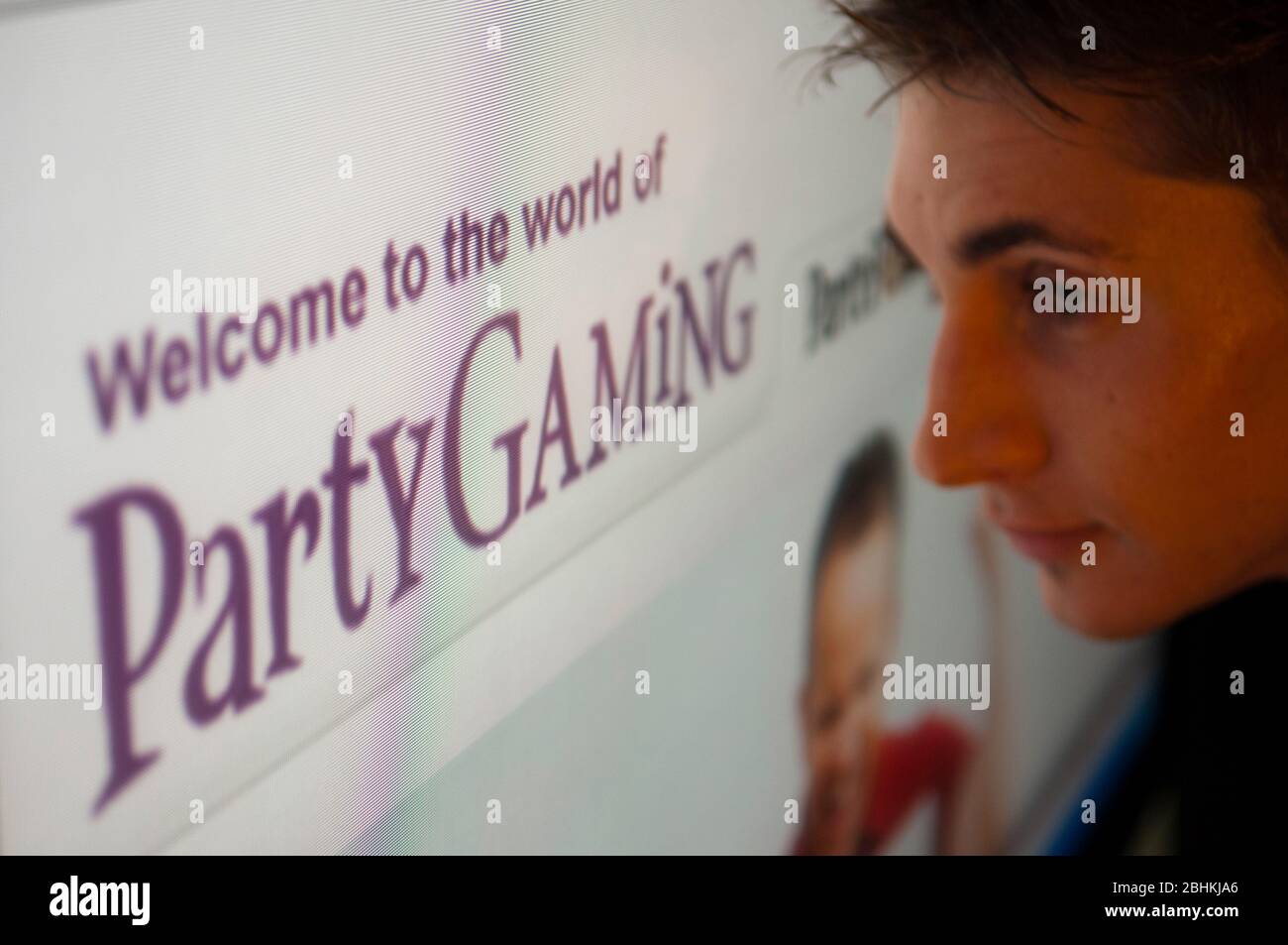 Illustrative image of the PartyGaming website. Stock Photo