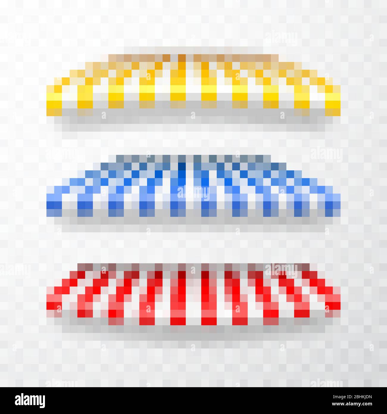 Realistic striped shop sunshade. Store awning. Shop tent isolated set ...