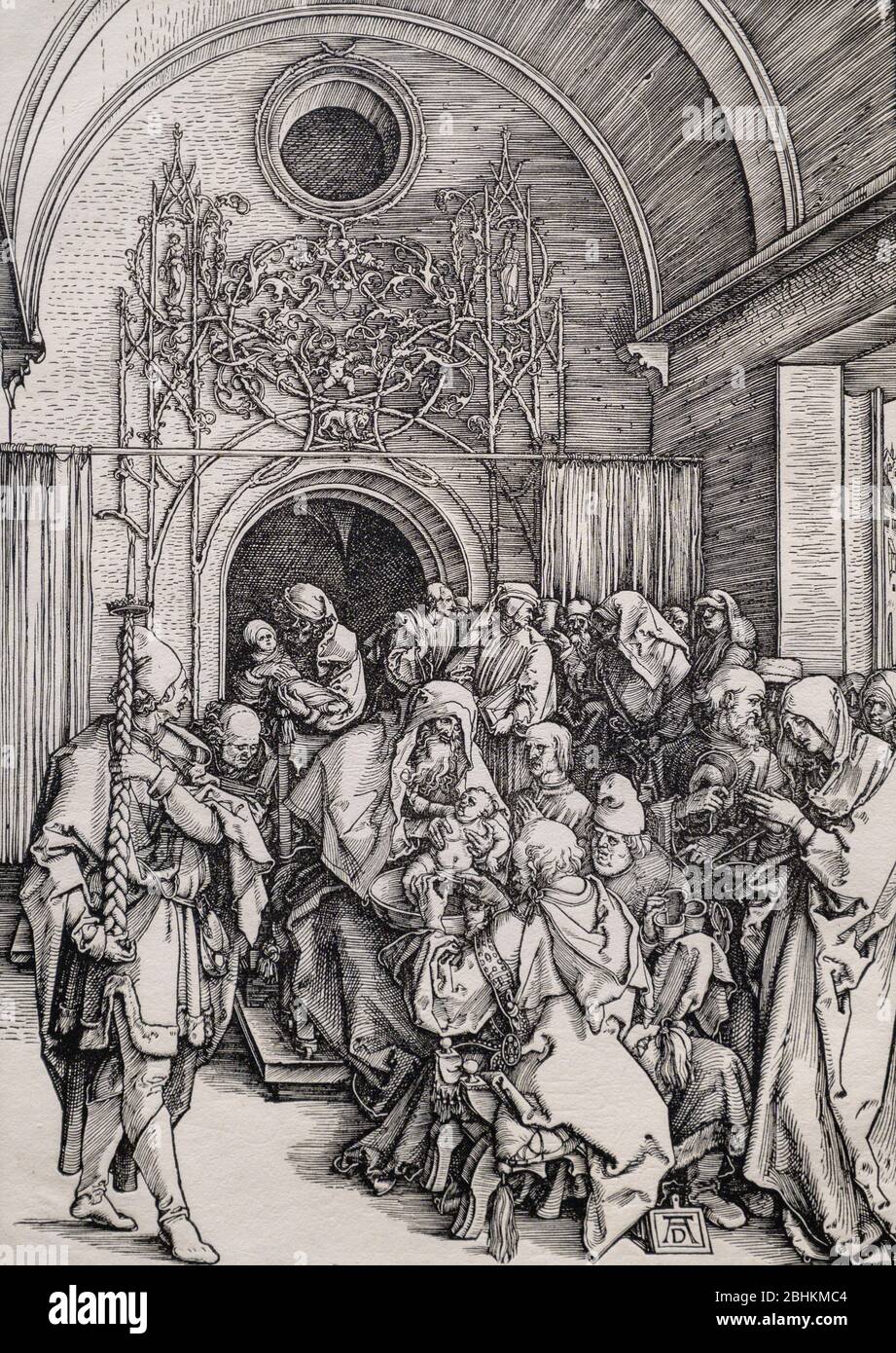 The Circumcision (c. 1504) by Albrecht Dürer (1471 – 1528). Woodcut. Stock Photo