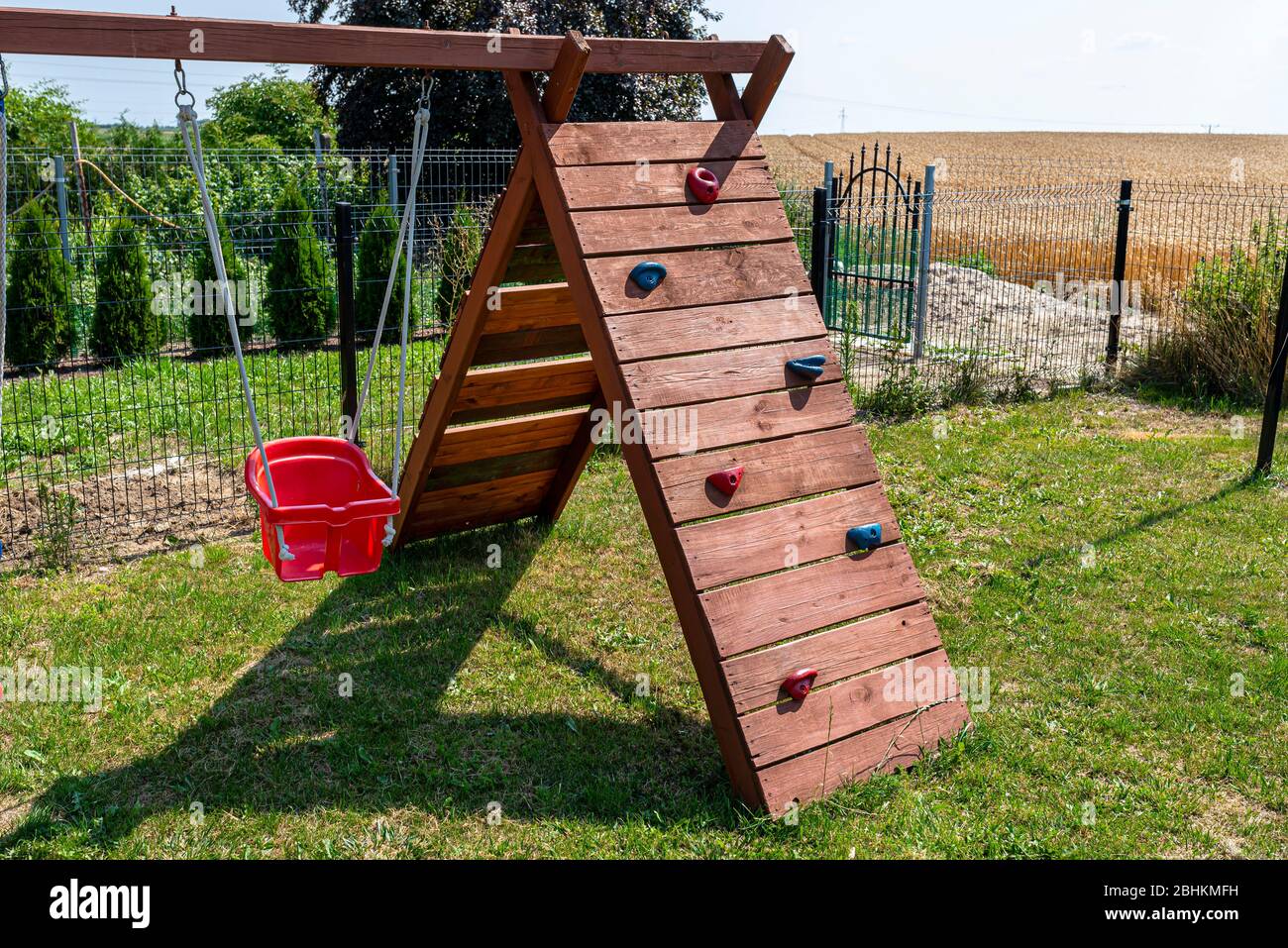 wooden garden climbing frame