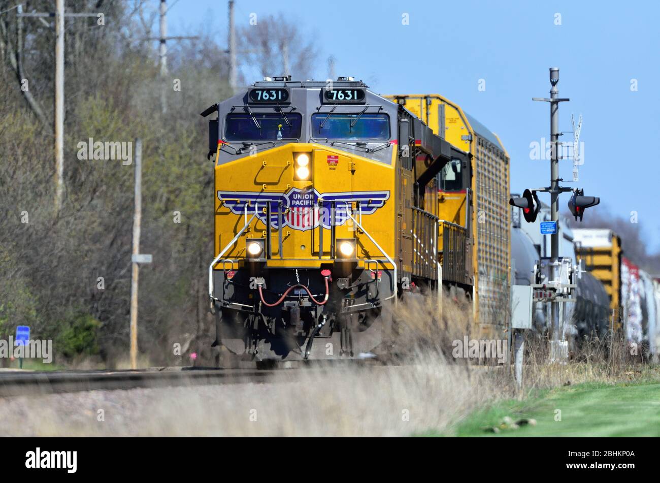 Freight train crossing hires stock photography and images Alamy