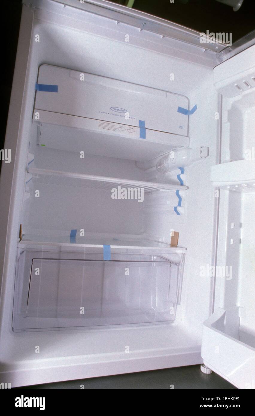 Ice Box in Fridge Stock Photo - Alamy