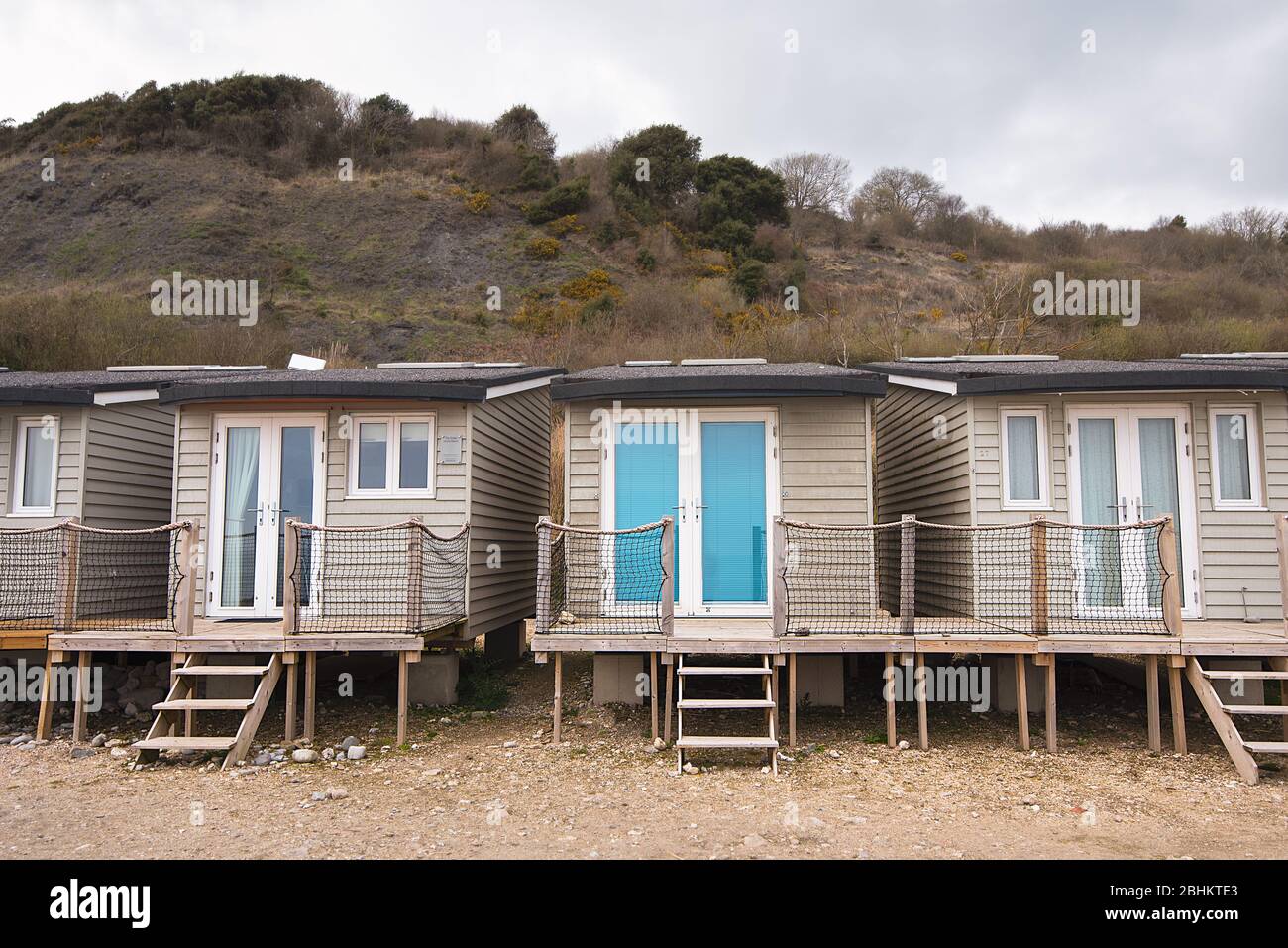 Beach huts for rent hires stock photography and images Alamy