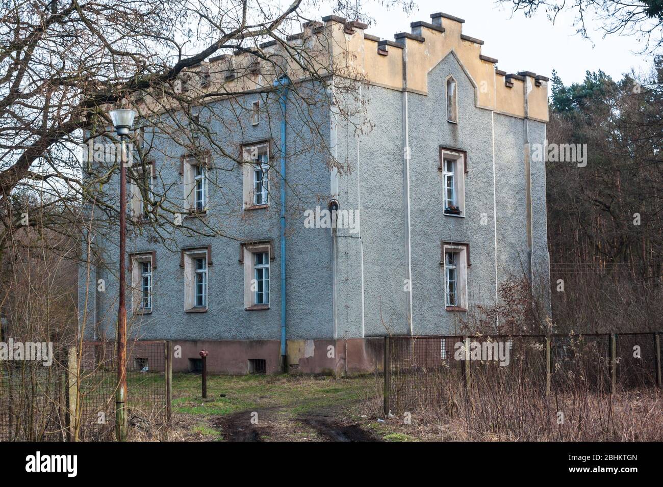 Palace of the Sybil in Szczodrze near Wroclaw which was called Slaski Windsor Stock Photo