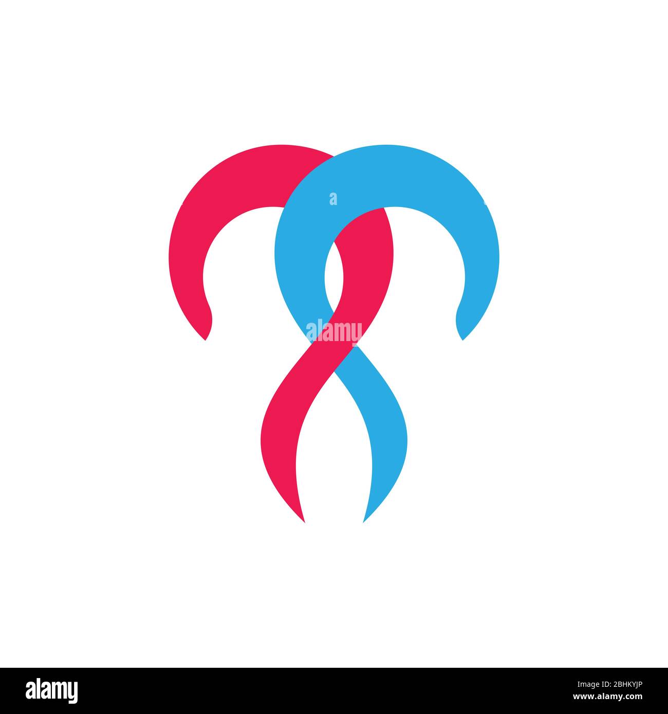 linked curves ribbon symbol logo vector Stock Vector Image & Art - Alamy