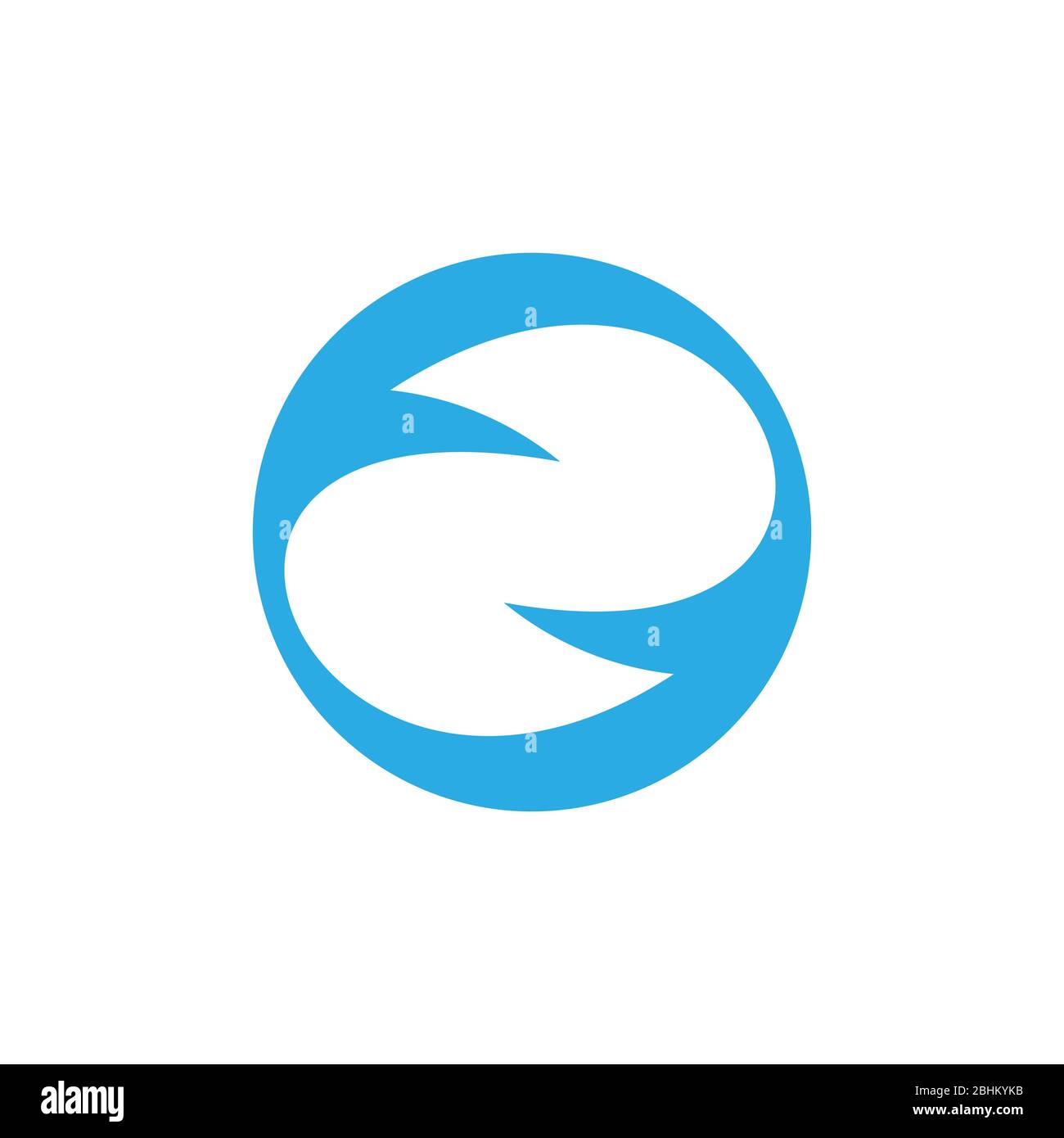 wavy rotation arrow circle logo vector Stock Vector