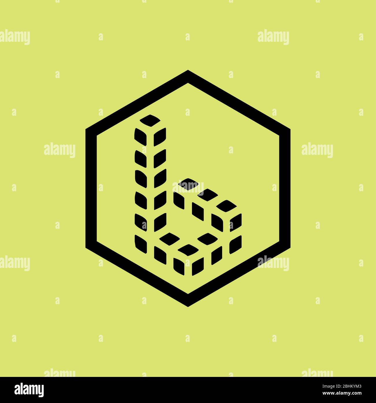 letter b 3d dots design logo vector Stock Vector