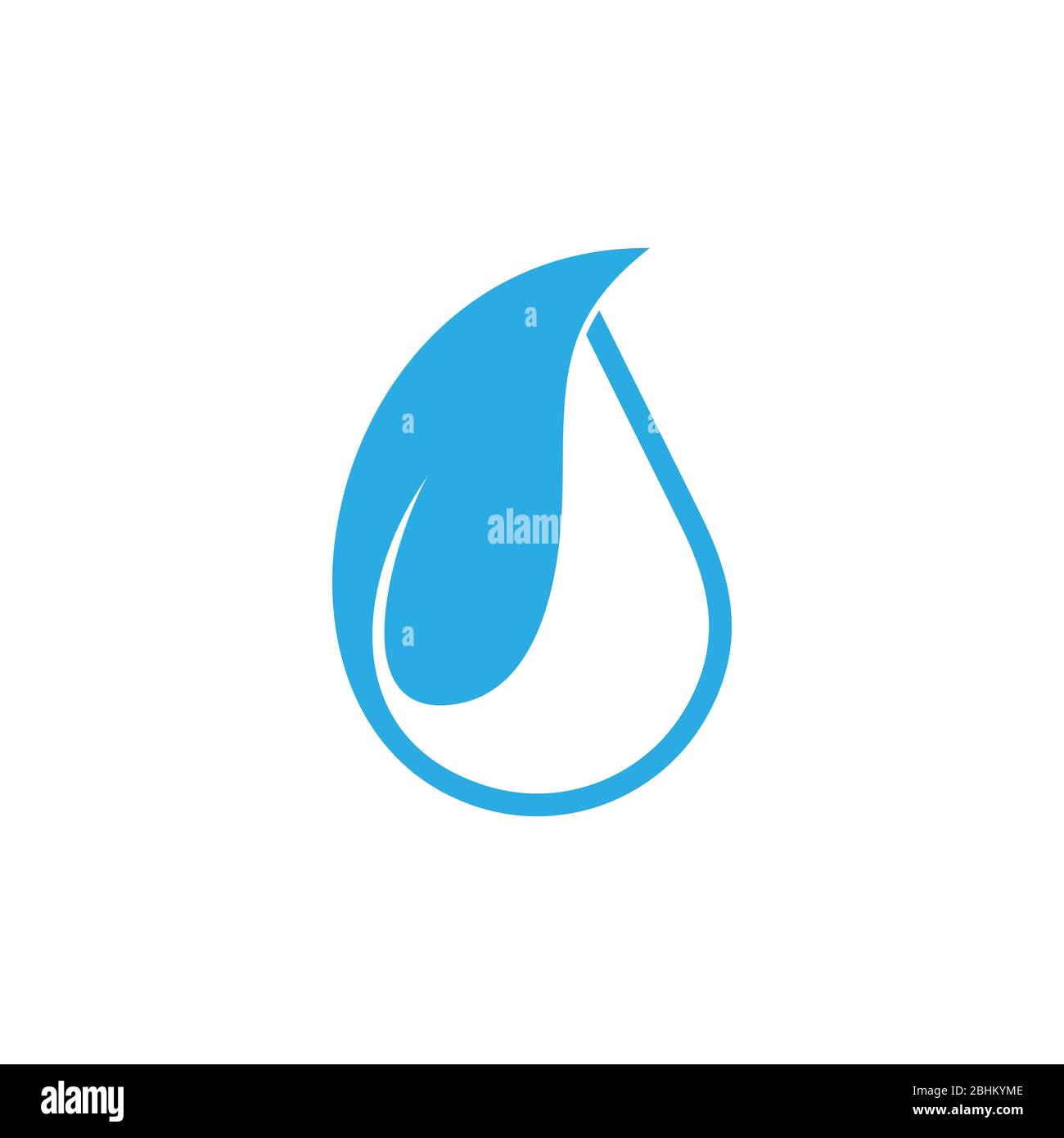 simple drop blue water green leaf shape logo vector Stock Vector Image ...