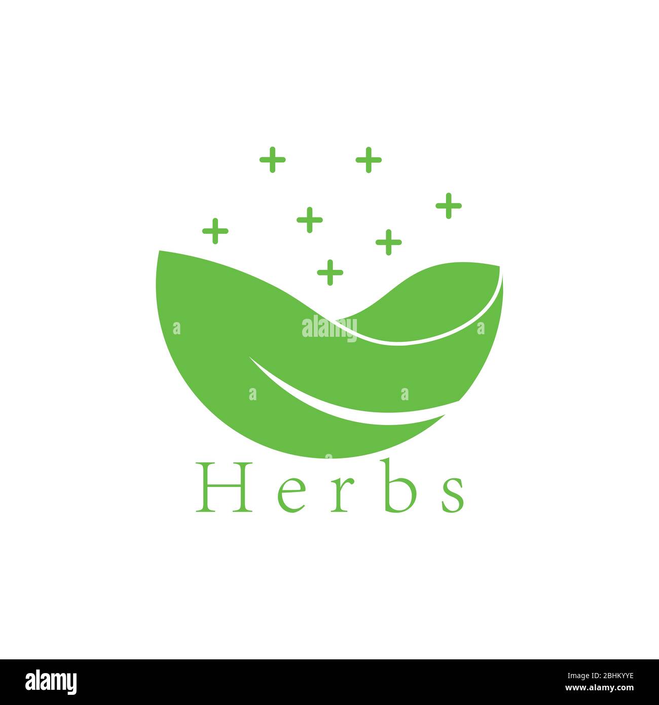 herbs leaf ionic logo vector Stock Vector