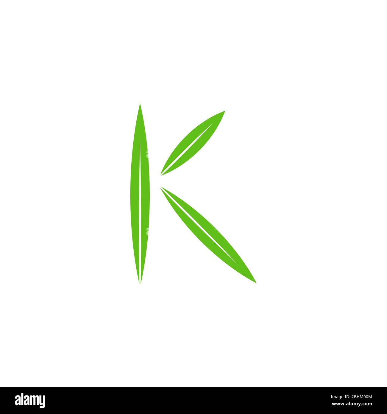 letter k leaf simple geometric symbol logo vector Stock Vector Image ...