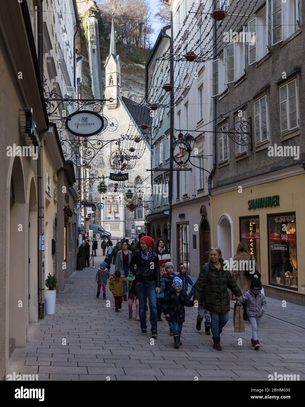 Christmastime in Salzburg, Austria Stock Photo