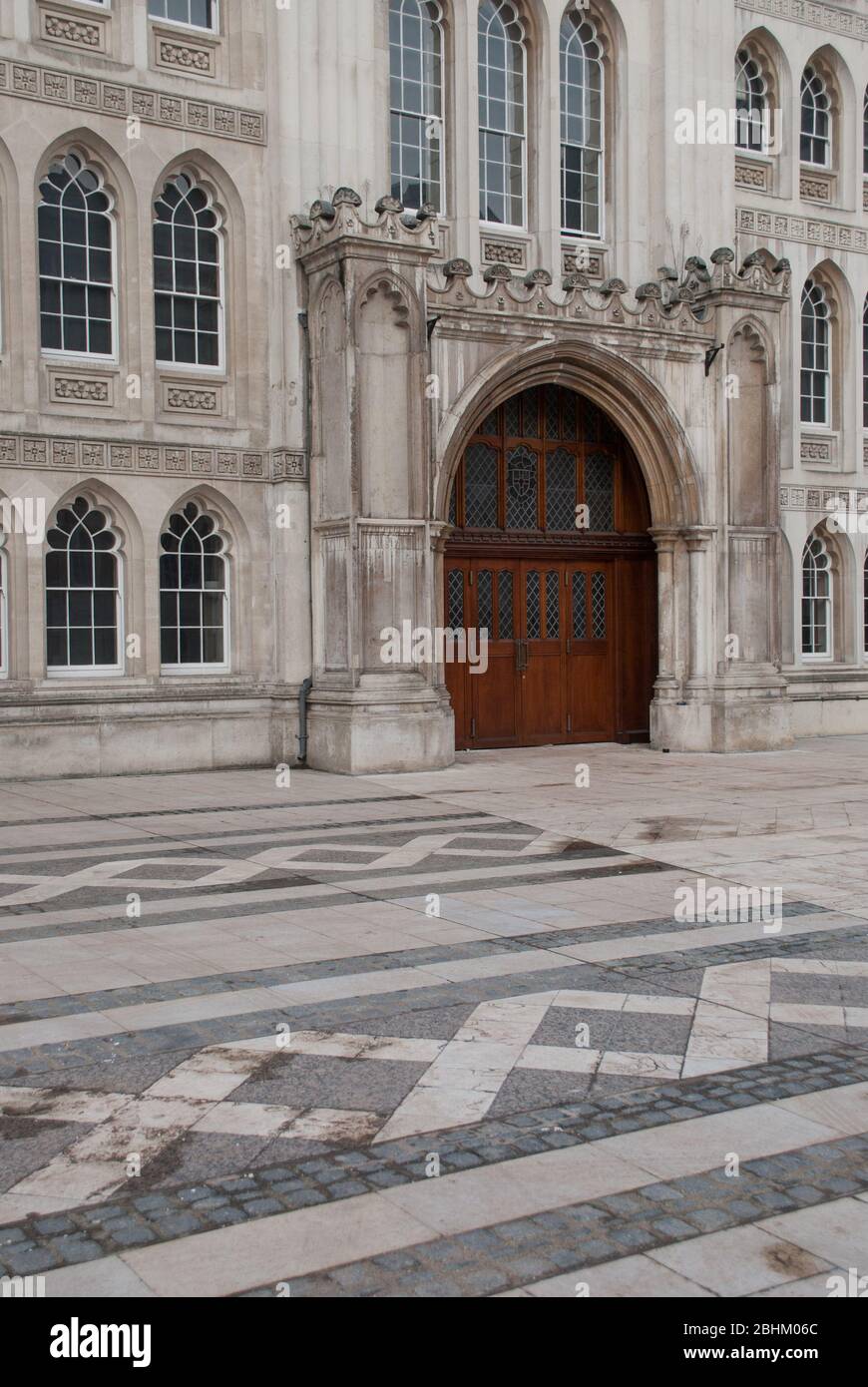 1950s 1970s Architecture Stone City of London Corporation West Wing Guildhall, Gresham Street, London, EC2V 7HH by Sir Giles Gilbert Scott Ruchard Stock Photo