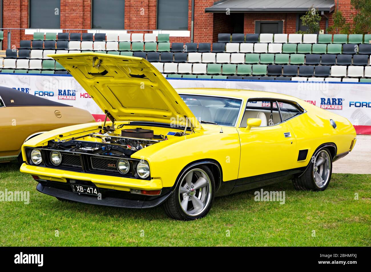 Automobiles /  Australian made 1974 Ford XB GT Falcon hardtop displayed at a motor show in Melbourne Victoria Australia. Stock Photo