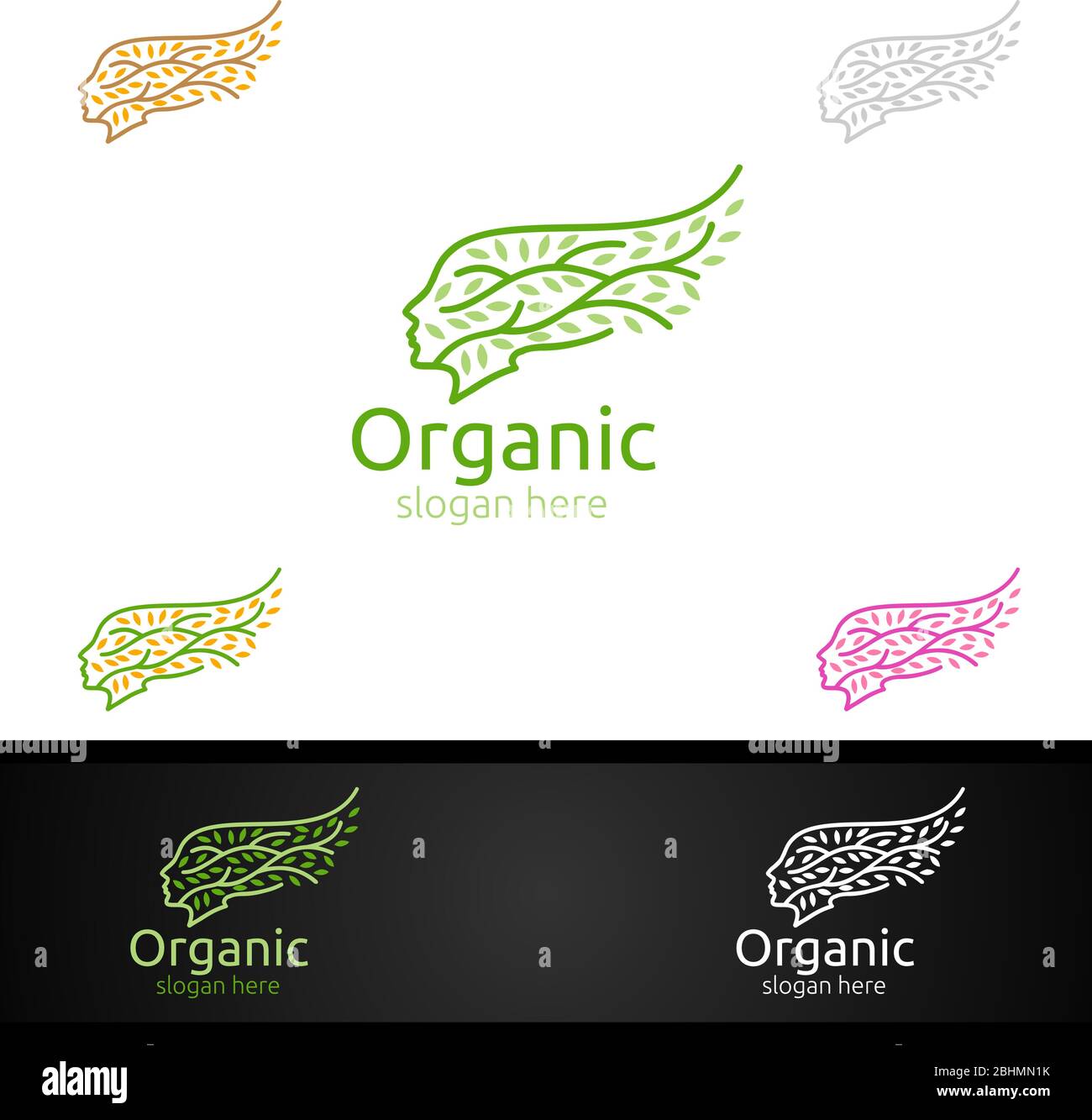 Natural and Organic Logo design template for Herbal, Ecology, Health ...