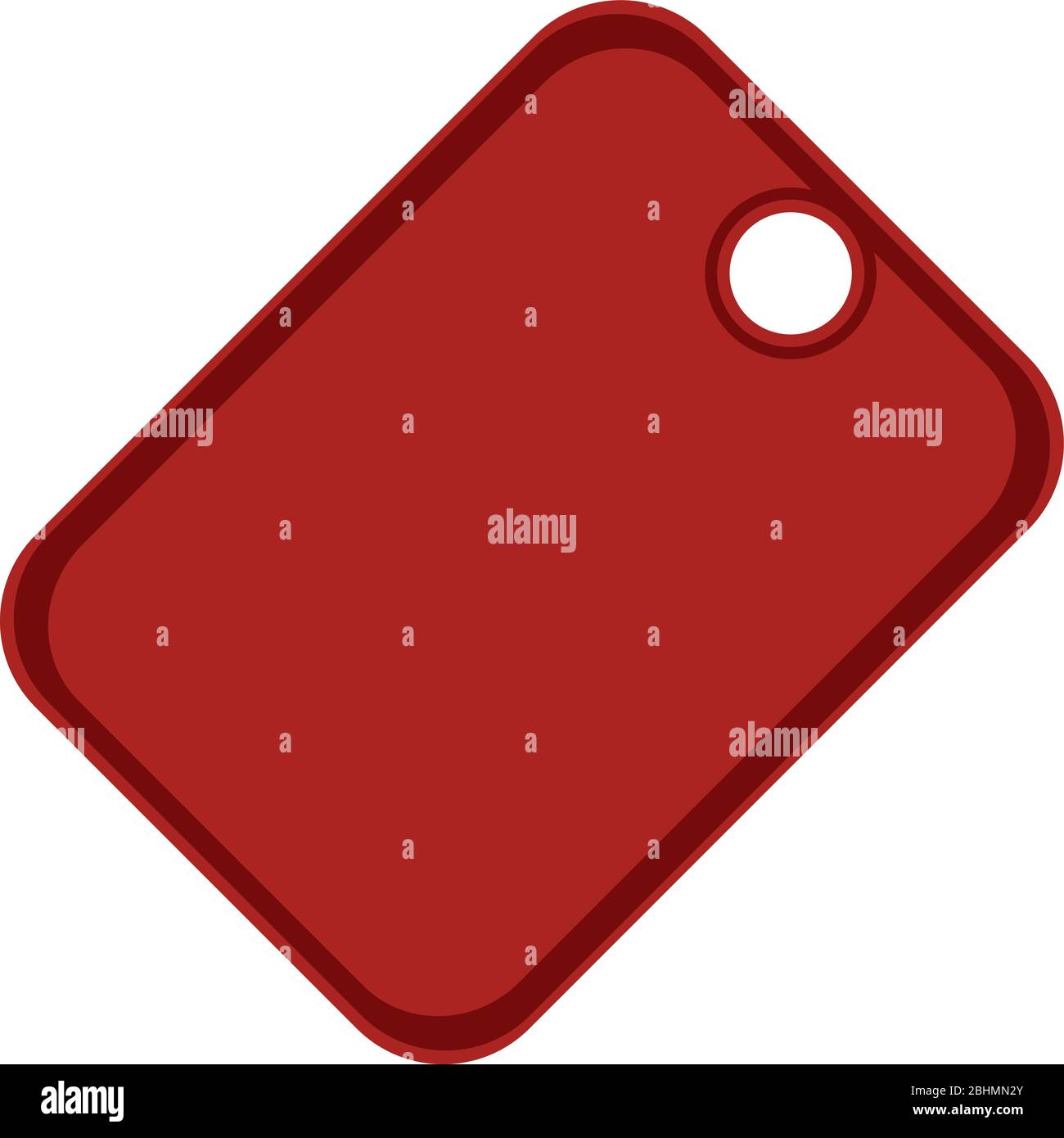 Cutting board for kitchen made of red plastic Stock Vector